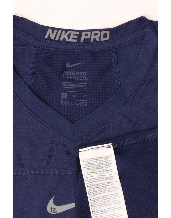 Мужской топ Nike Dri Fit с длинным рукавом XL, темно-синий, полиэстер