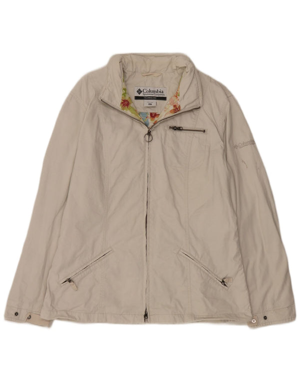 Женский бомбер Columbia UK 18 XL, белый хлопок