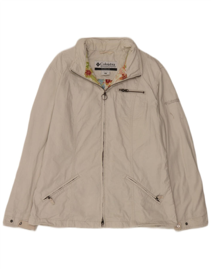 Женский бомбер Columbia UK 18 XL, белый хлопок