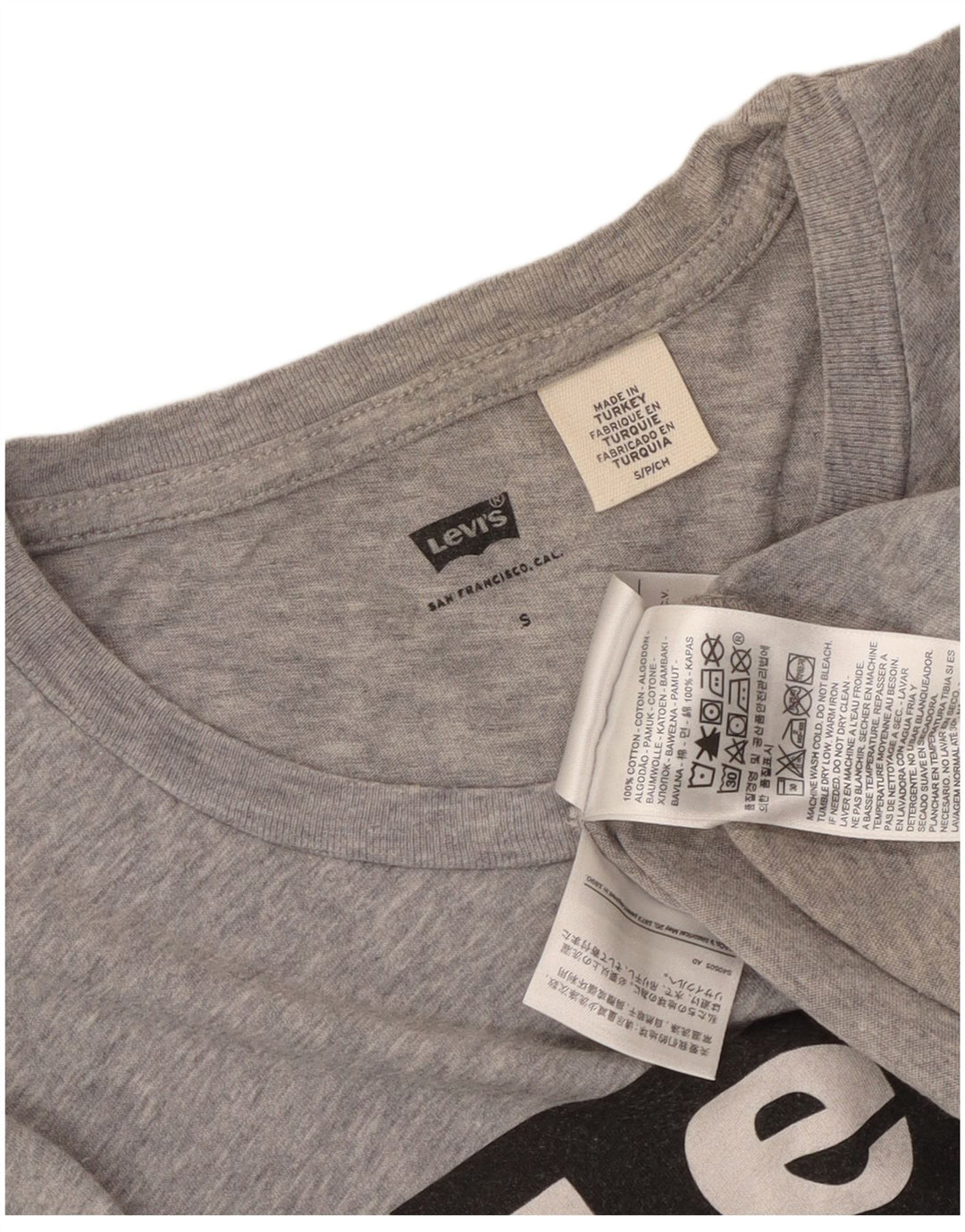 Мужская футболка с рисунком Levi's, маленький серый хлопковый топ в крапинку