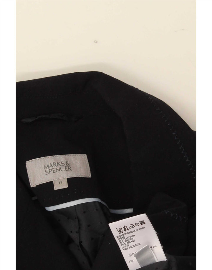 Женский пиджак на 1 пуговице Marks & Spencer UK 12, средний темно-синий