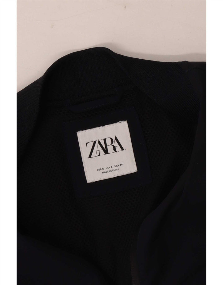 Мужская куртка-бомбер Zara UK 36, маленькая, темно-синяя