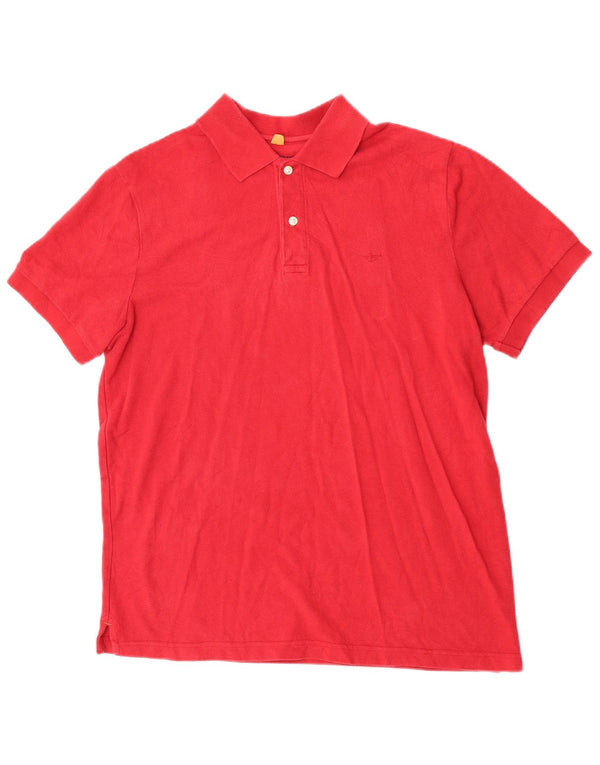 Dockers Mens Polo Shirt Medium Red Cotton