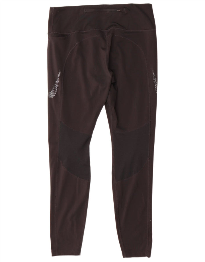 Женские леггинсы с рисунком Nike UK 14, большие черные полиэстер