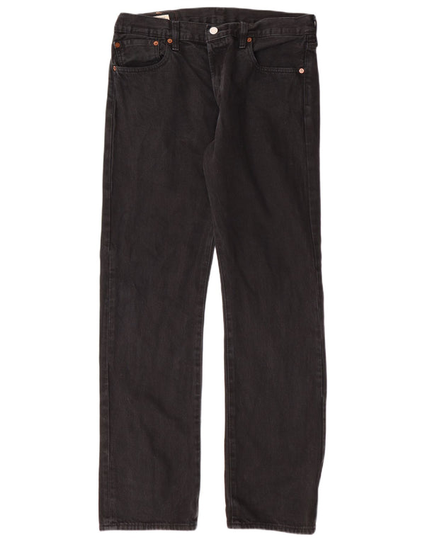 Мужские прямые джинсы LEVI'S 501 W33 L32, черный хлопок