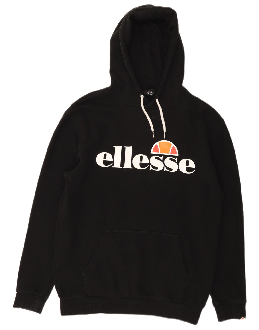 Мужской джемпер с капюшоном Ellesse, маленький черный, хлопковый