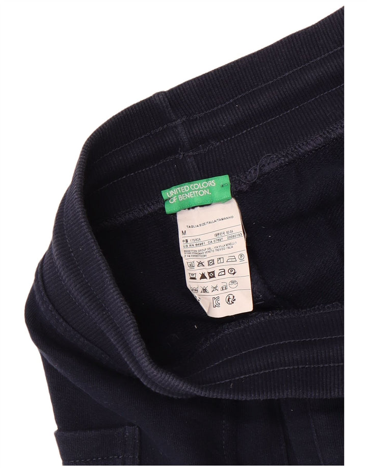 Мужские спортивные шорты Benetton среднего размера, темно-синие, хлопок
