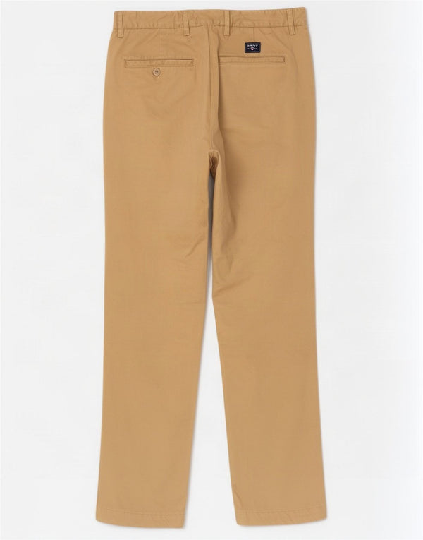 Gant Mens New Haven Regular Fit Chino Trousers W34 L30 Beige Cotton