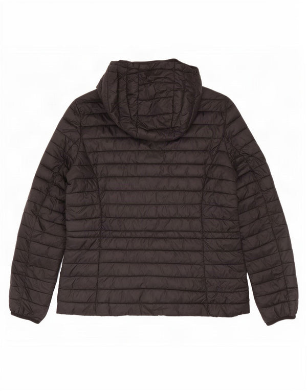 Женская утепленная куртка Massimo Dutti UK 12, средний черный нейлон