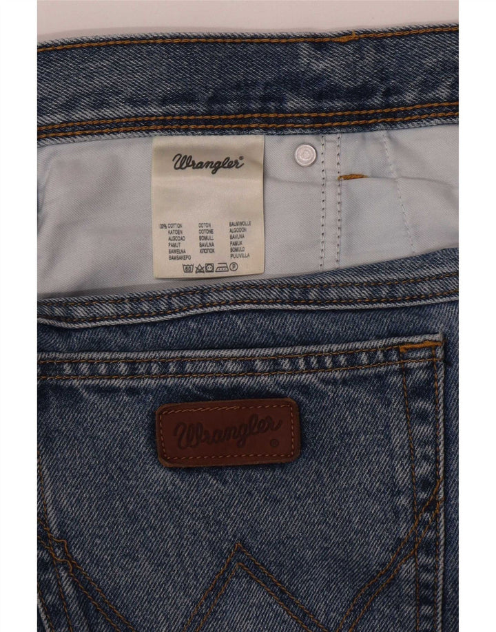 Мужские прямые джинсы Wrangler стандартного кроя W38 L30, синие, хлопок