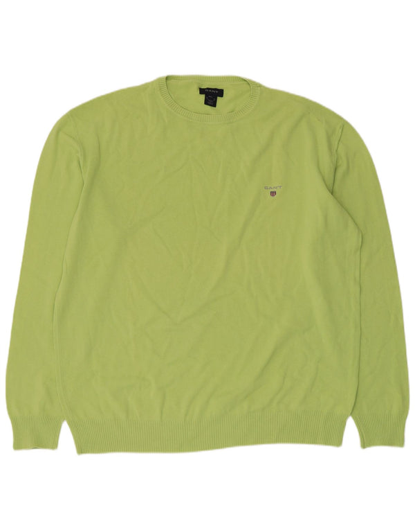 Мужской джемпер с круглым вырезом Gant 2XL, зеленый хлопок