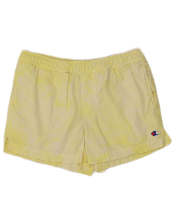 Женские спортивные шорты Champion UK 6 XS, хлопковые желтые тай-дай
