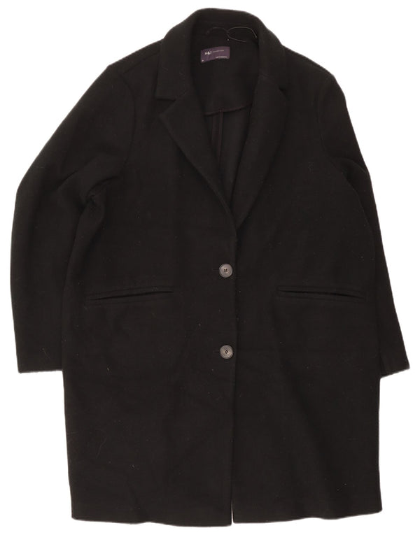 Женское пальто Marks & Spencer UK 20 2XL, черный полиэстер