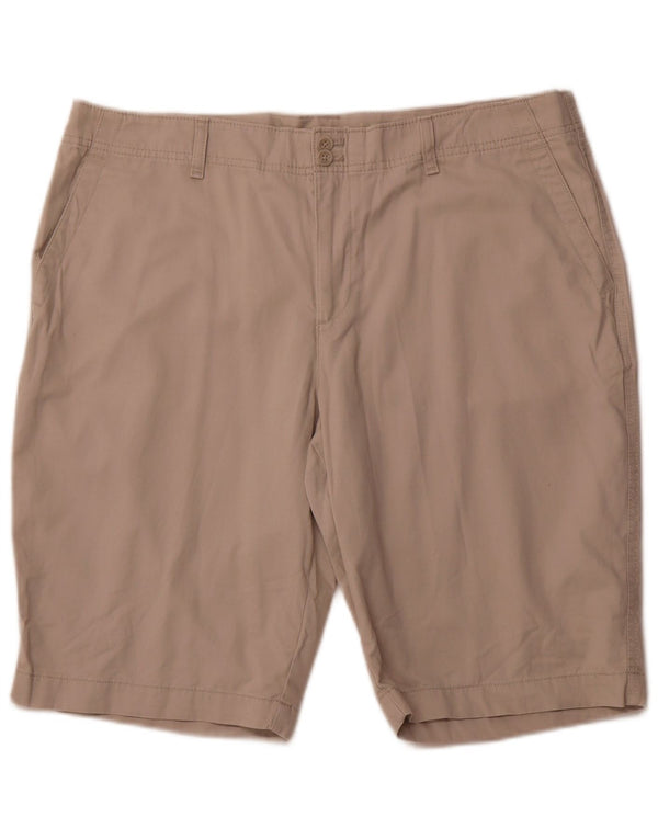 EDDIE BAUER Женские шорты чинос с высокой талией США 18 2XL W38 Бежевый хлопок