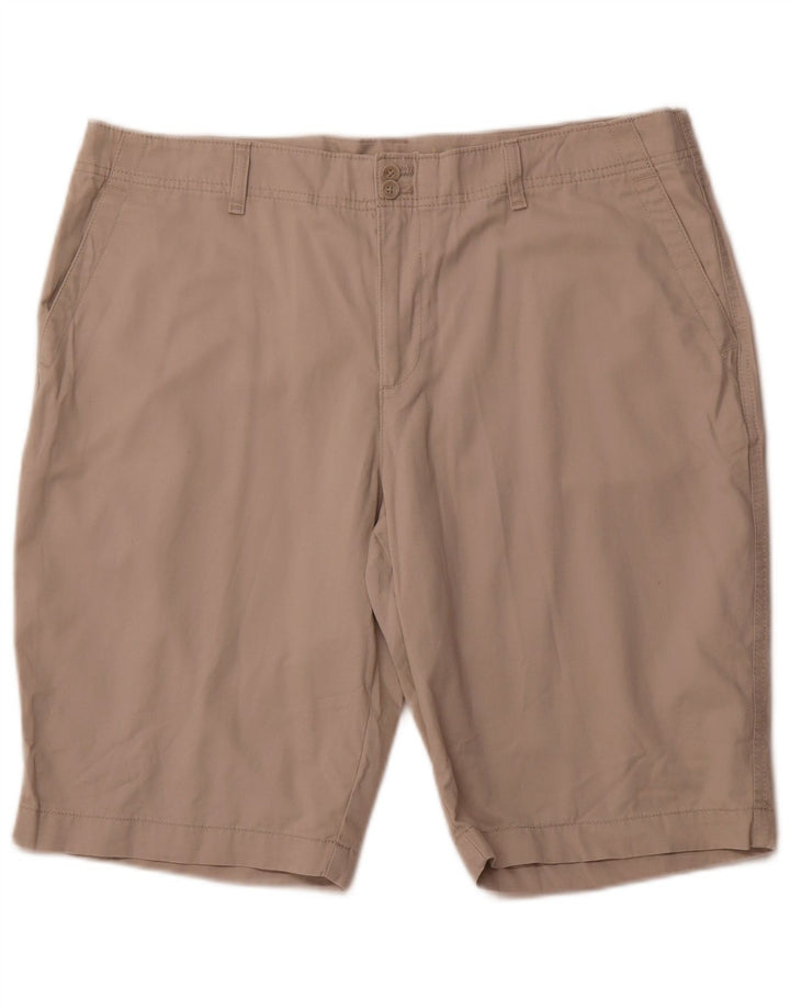 EDDIE BAUER Женские шорты чинос с высокой талией США 18 2XL W38 Бежевый хлопок