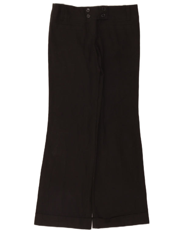 Topshop Женские повседневные брюки-клеш UK 12 Medium W32 L33 Черные
