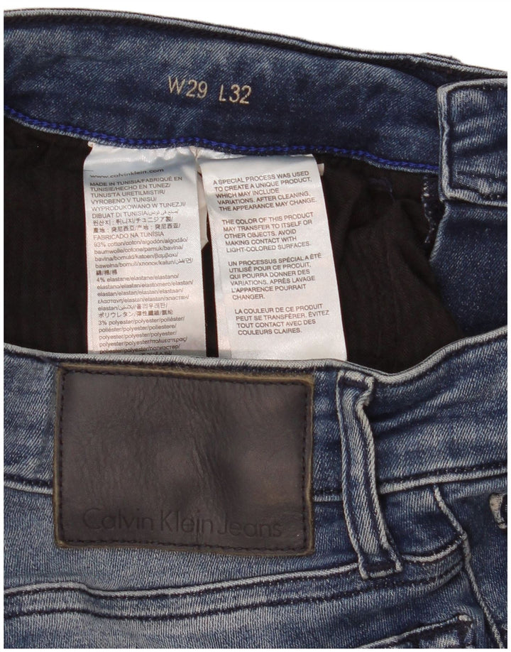 Женские узкие джинсы Calvin Klein W29 L32, синий хлопок