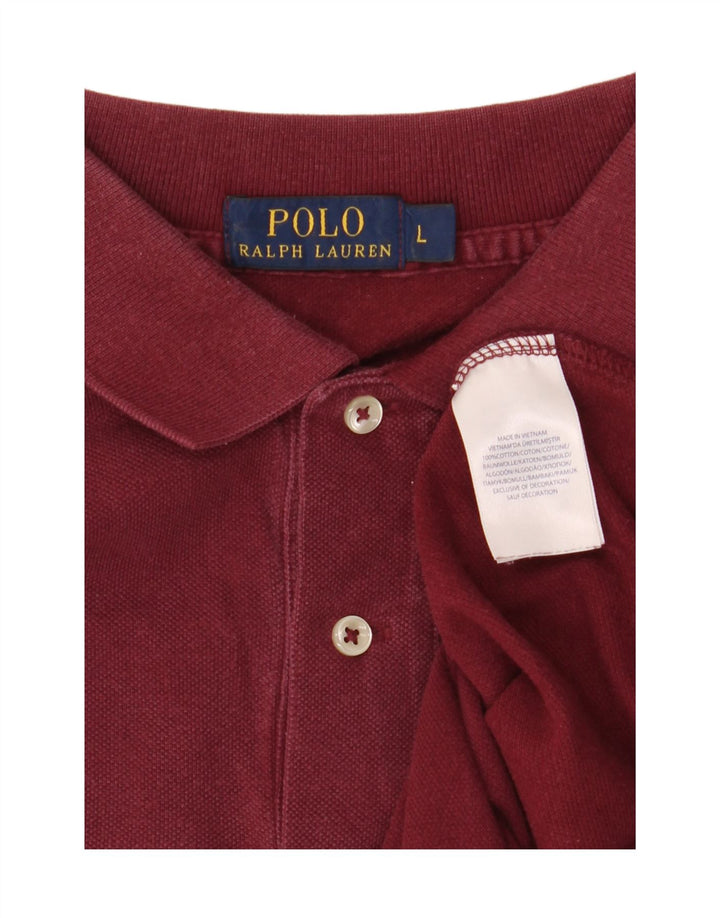 Мужская рубашка Polo Ralph Lauren, большой темно-бордовый хлопок