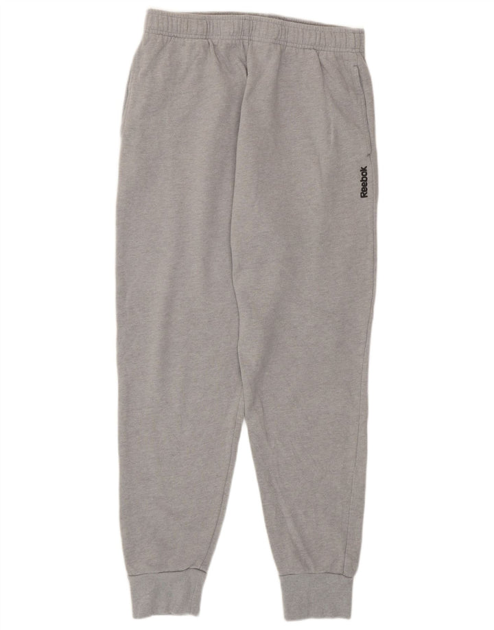 REEBOK Mens Tracksuit Trousers Joggers Medium  Grey Cotton