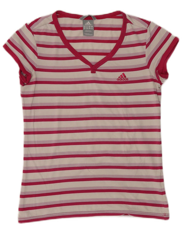 Женская футболка Adidas Top UK 12 Medium Pink Striped