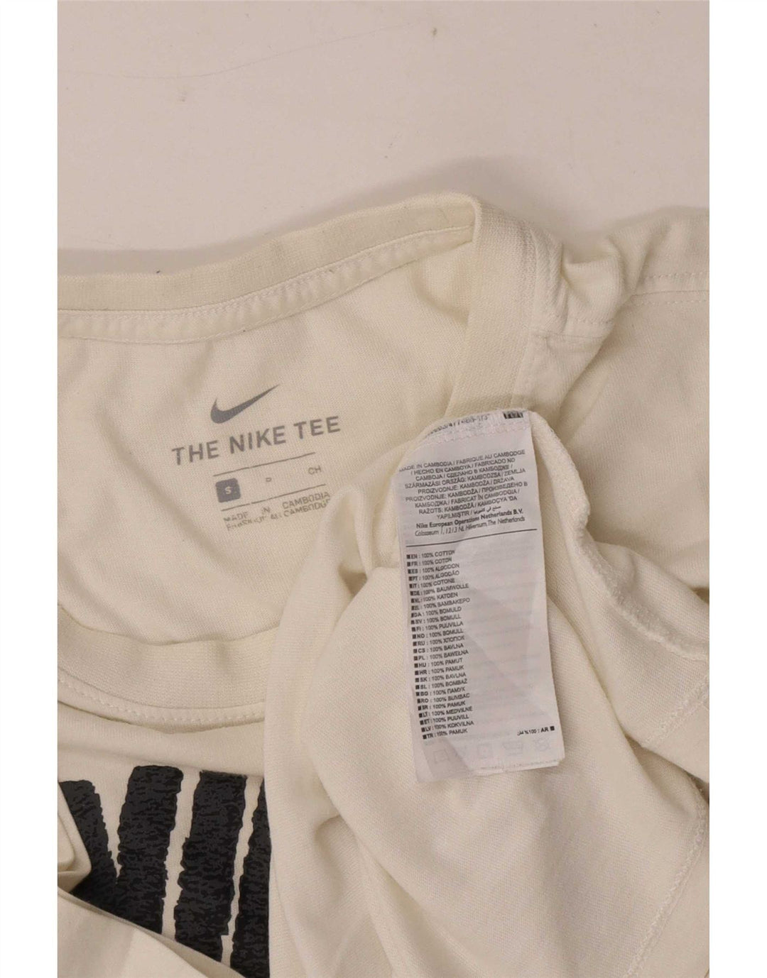 Мужская футболка с рисунком Nike, маленький белый хлопок
