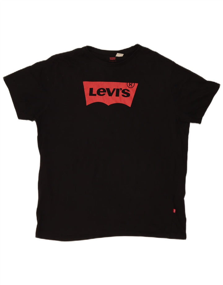 Мужская футболка с рисунком Levi's, верх XL, черный хлопок