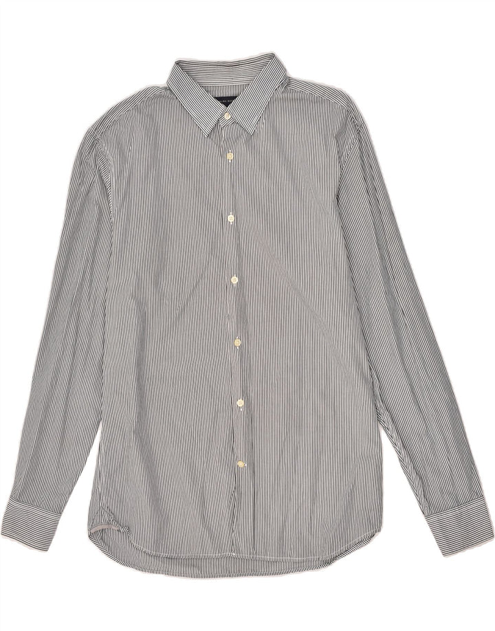 BANANA REPUBLIC Mens Shirt Size 1616 1/2 Large Grey Striped Cotton | Vintage Banana Republic | Thrift | Second-Hand Banana Republic | Used Clothing | Messina Hembry 