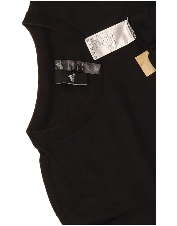 Мужская футболка с рисунком Adidas Top Medium Black Cotton