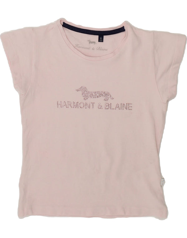 HARMONT & BLAINE Girls Graphic T-Shirt Top 5-6 Years Pink
