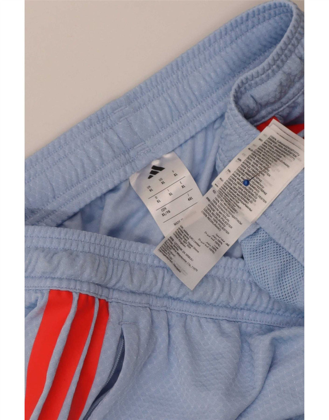 Мужские спортивные шорты Adidas XL синие из полиэстера с цветными блоками