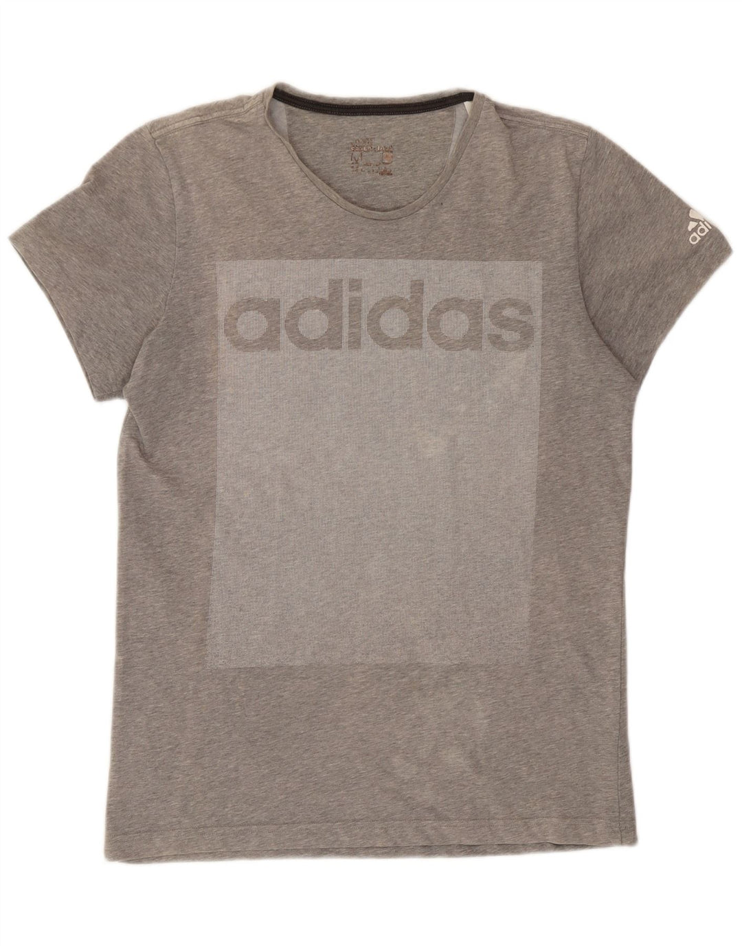Adidas Мужская футболка с рисунком Верх среднего серого цвета с цветными блоками