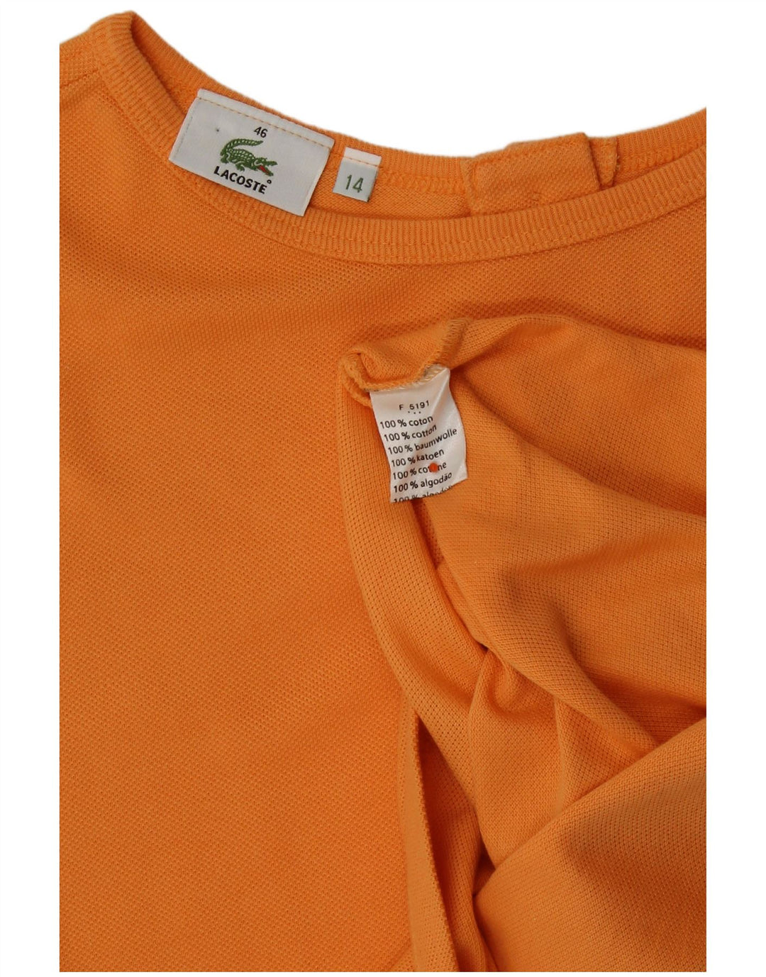 Lacoste Женский укороченный жилет, размер 46 XL, оранжевый хлопок