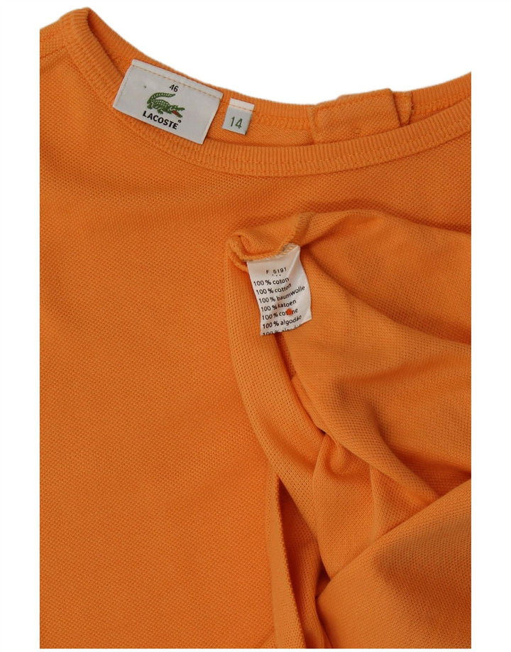 Lacoste Женский укороченный жилет, размер 46 XL, оранжевый хлопок