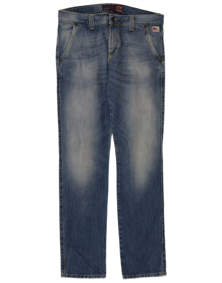 Мужские прямые джинсы Roy Rogers IT 48 Medium W34 L35 Синий хлопок