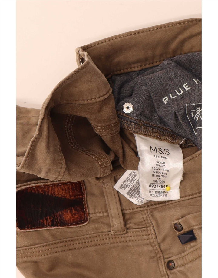 Мужские повседневные брюки Marks & Spencer Blue Harbour Bootcut W40 L33 бежевые
