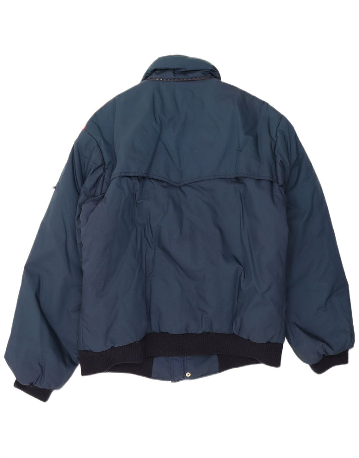 Мужская стеганая куртка Fila IT 52 XL Темно-синяя с цветными блоками Полиамид