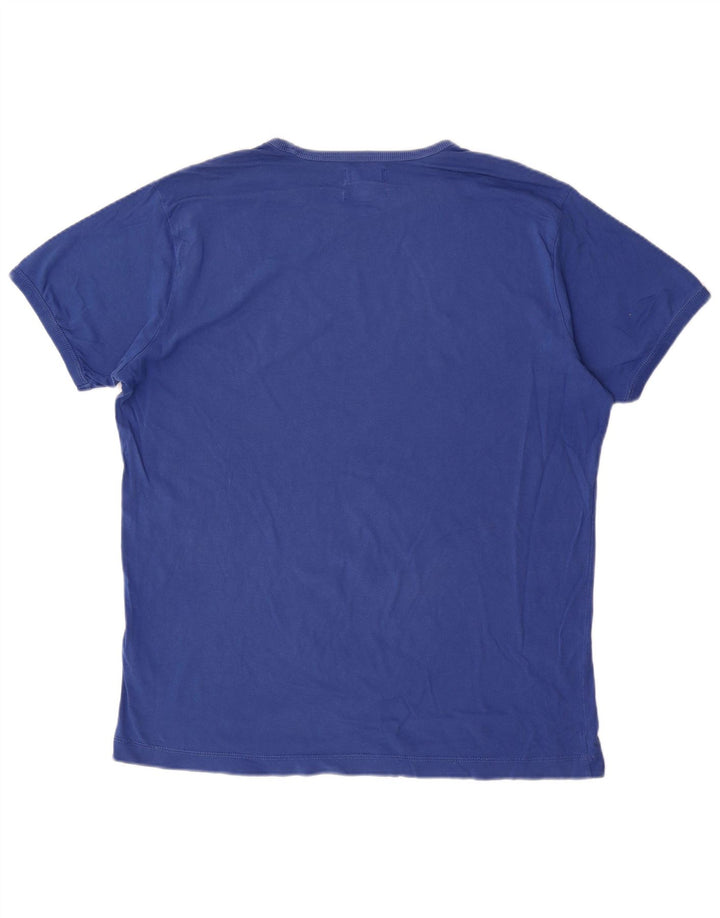 Мужская футболка обычного кроя с рисунком Diesel Top XL, синяя