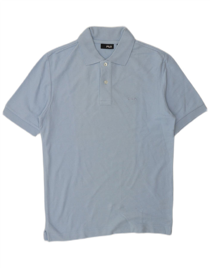 Мужская рубашка-поло FILA, маленькая синяя, хлопок