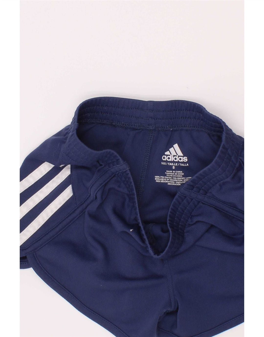 Спортивные шорты Adidas для девочек 4–5 лет, темно-синий, полиэстер