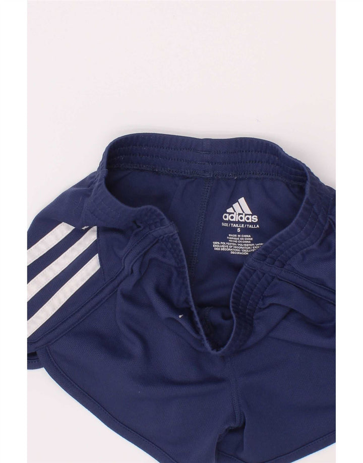 Спортивные шорты Adidas для девочек 4–5 лет, темно-синий, полиэстер
