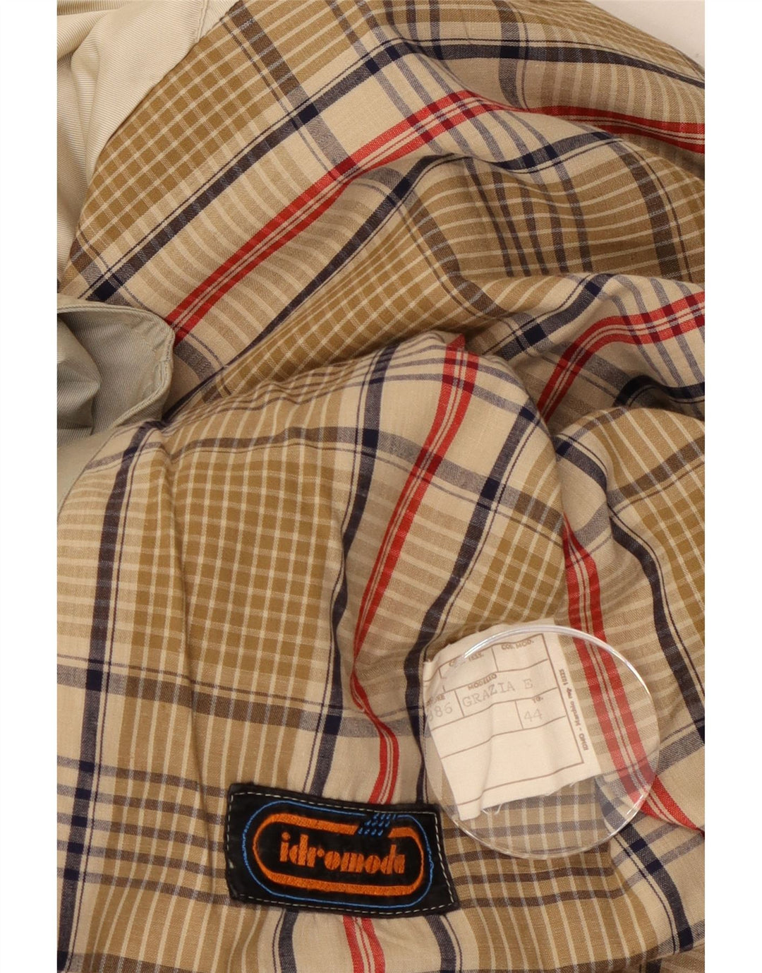 Винтажный женский тренч IT 44, средний бежевый, хлопок