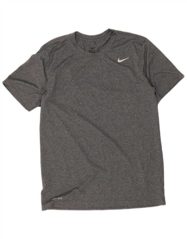 Мужская футболка Nike Dri Fit, большой серый полиэстер с крапинками