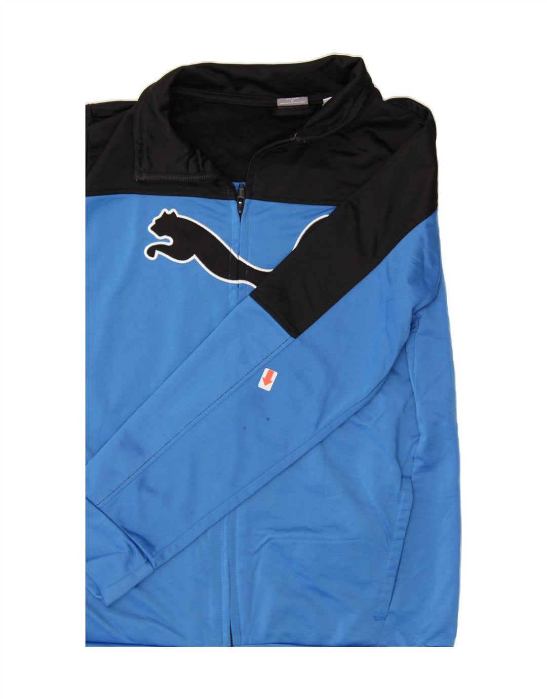 PUMA Boys Graphic Tracksuit Top Jacket 11-12 Years Blue Colourblock Vintage Puma and Second-Hand Puma from Messina Hembry 