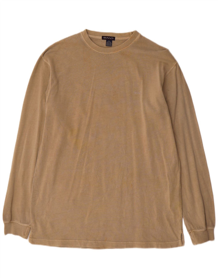Мужской топ Gant с длинным рукавом XL, бежевый хлопок
