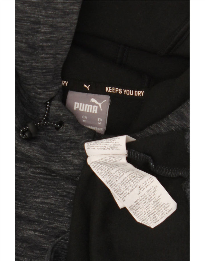 Мужской джемпер с капюшоном Puma, средний серый хлопок в крапинку