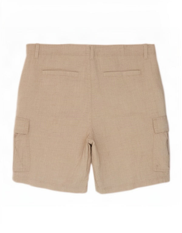 Женские шорты карго Marks & Spencer UK 18 XL W38 Бежевые льняные