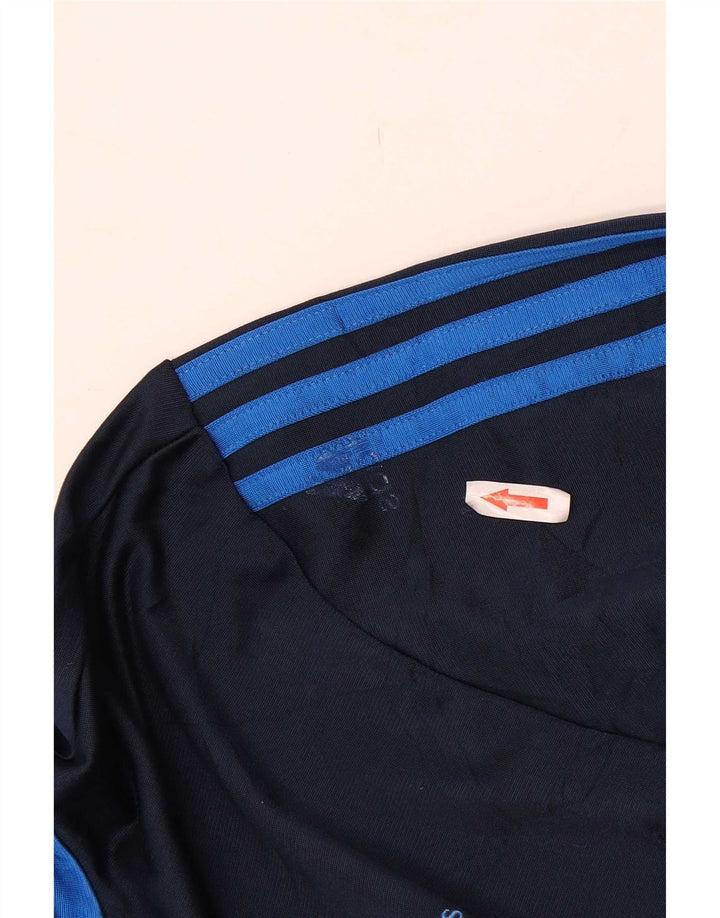 Мужская спортивная куртка Adidas UK 38/40, средний темно-синий полиэстер