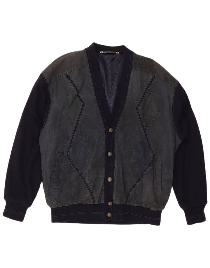 Мужской кардиган WESTBURY, свитер XL, темно-синий, акрил с цветными блоками