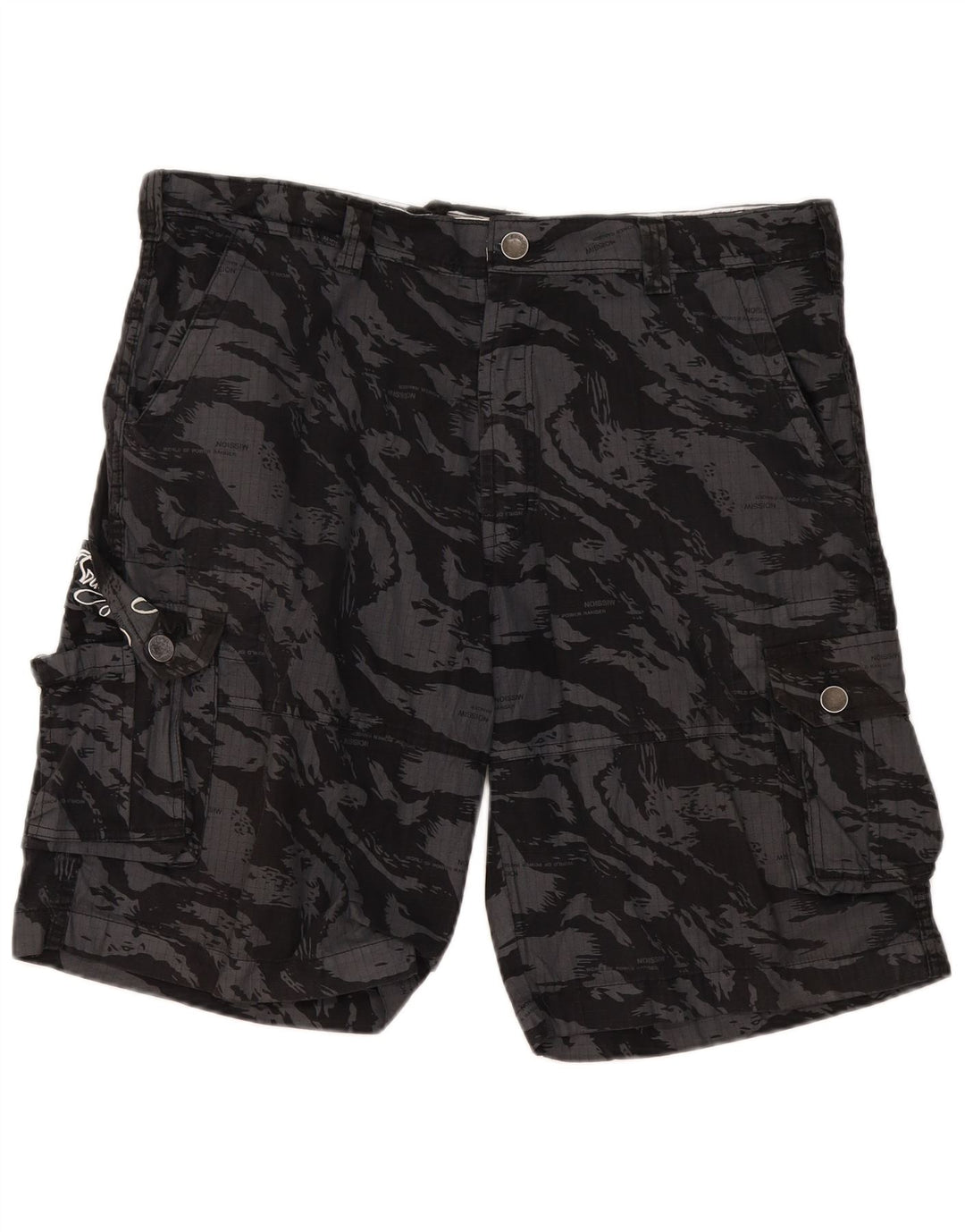 Billabong Мужские шорты карго с рисунком W40 XL Серый камуфляж