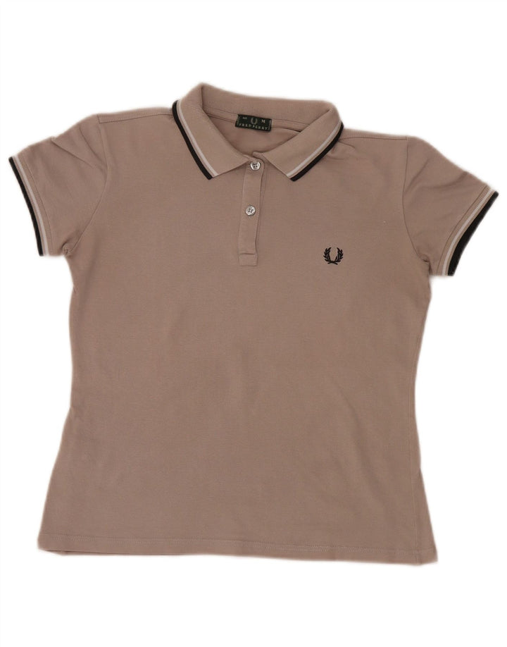 Женская рубашка поло Fred Perry UK 12, средний серый хлопок